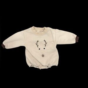 ✨Cream and tan Bamma baby Reindeer sweater✨